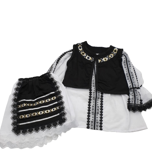 Costum traditional din zona Ardealului pentru fete, 2 ani, 92 cm