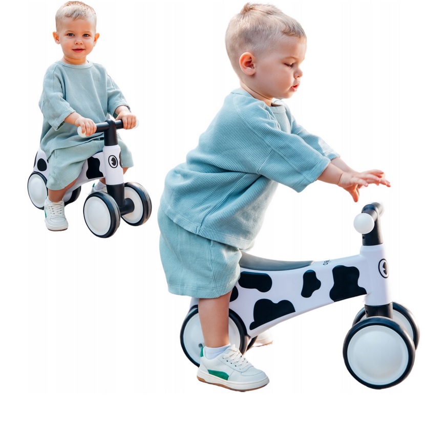 Bicicleta fara pedale, Lionelo, Sammy, 4 roti din spuma EVA si TPR, 12-36 luni, Certificata EN 71-1:2014, EN 71-2:2011, EN 71-3:2019, Alb