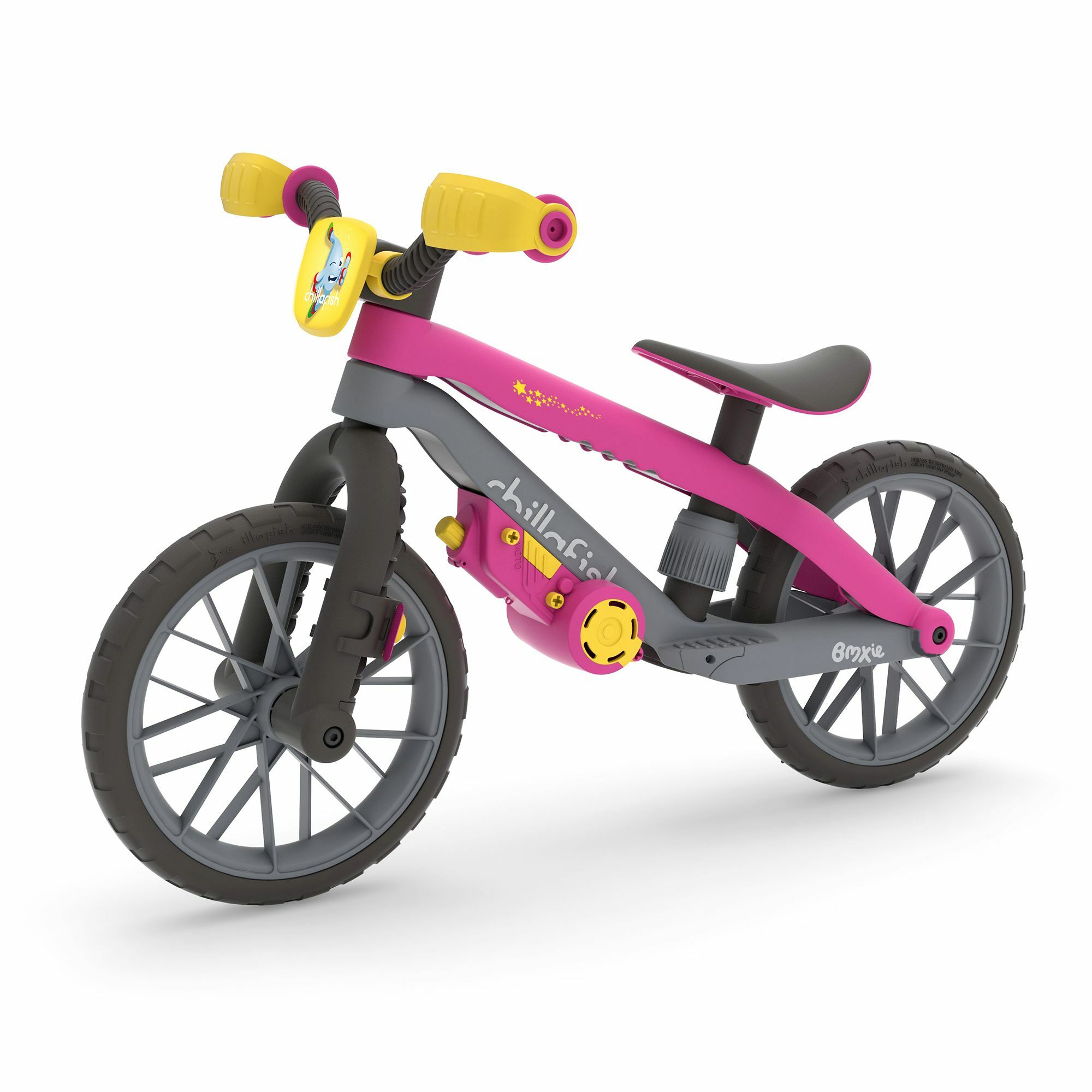 Bicicleta de echilibru, Chillafish, BMXie Moto, Cu sunete reale Vroom Vroom, Cu sa reglabila, Greutatate 3.8 Kg, 12 inch, Pentru 2 - 5 ani, Pink