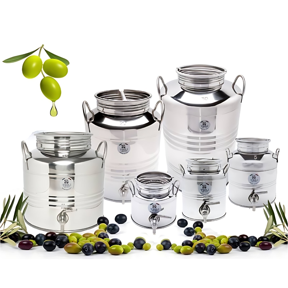 Butoi pentru Tuica/Palinca/Ulei/Lapte TRE.I, set cu robinet si suport, inox, 20L