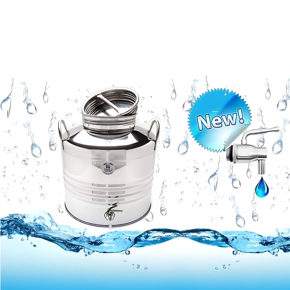 Butoi pentru Tuica/Palinca/Ulei/Lapte TRE.I, set cu robinet si suport, inox, 20L