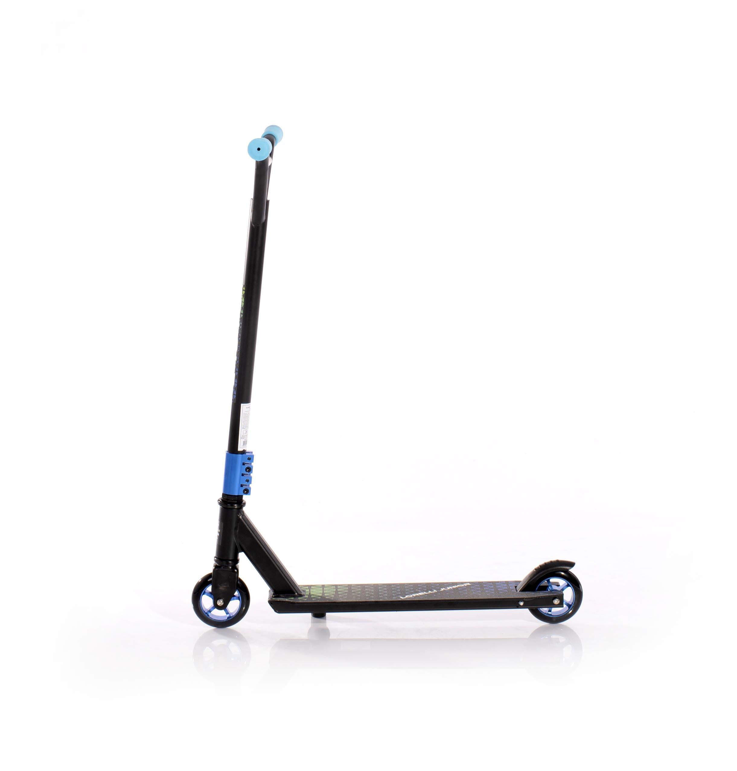Trotineta copii, Lorelli, Eagle, 8 Ani+, 2 roti silentioase din silicon, greutate suportata 100 kg, cadru aluminiu, ghidon cu manere din cauciuc, control usor al franei, Caribbean Blue