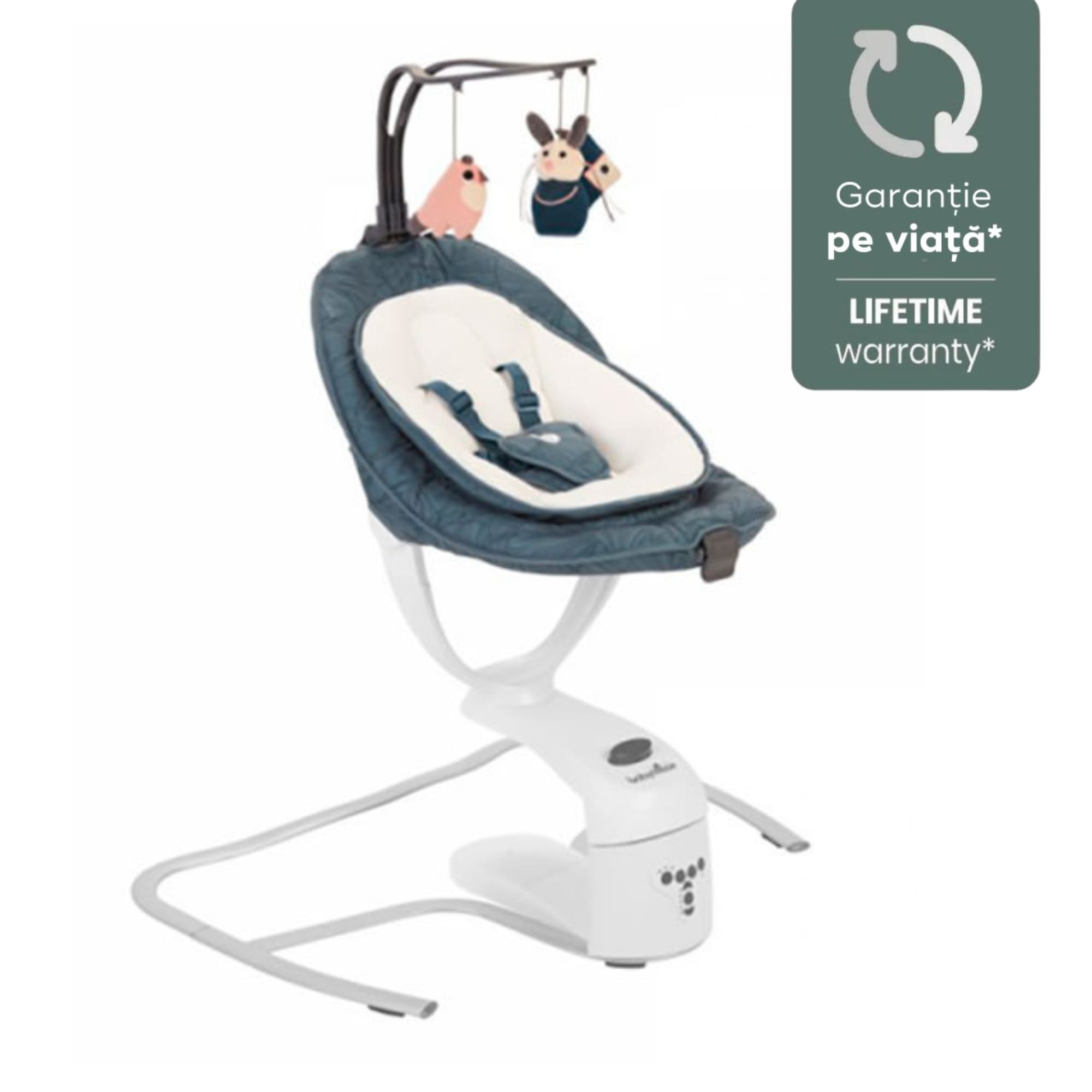 Leagan Babymoov Swoon Motion Petal, Albastru