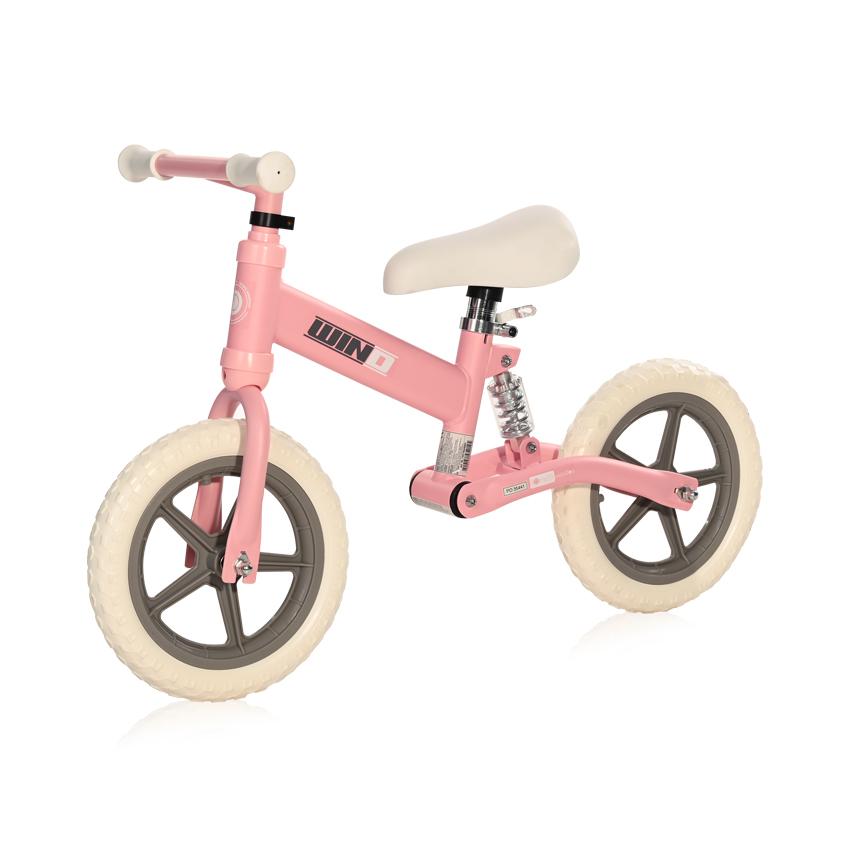 Bicicleta de echilibru, Lorelli, Wind, 2-5 Ani, fara pedale, roti mari din spuma Eva, ajustabila, maner imbracat in cauciuc, sa moale, Pink
