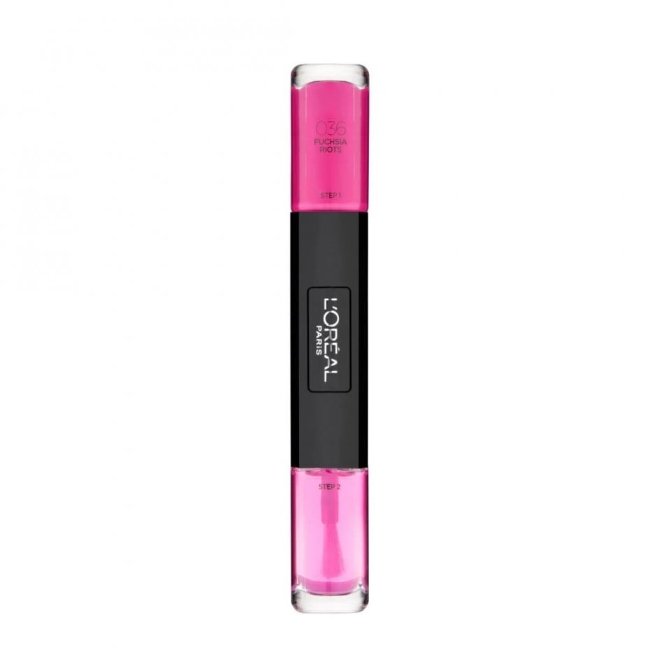 Lac de unghii L'OREAL PARIS Infallible Gel Nail Polish, 36 Fuschia Riots, 2x5ml