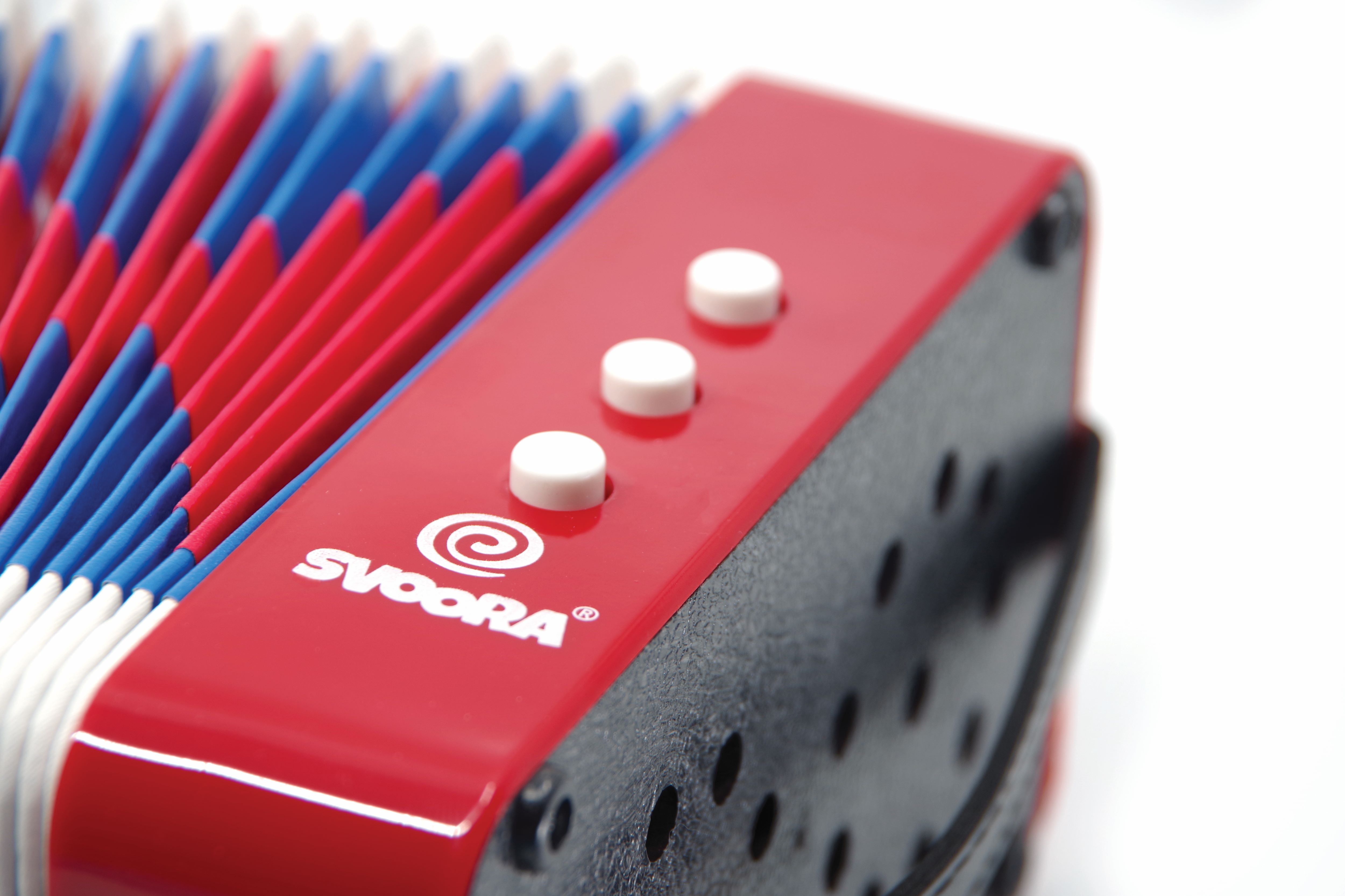 Acordeon Svoora, 14 note, +5 ani, rosu