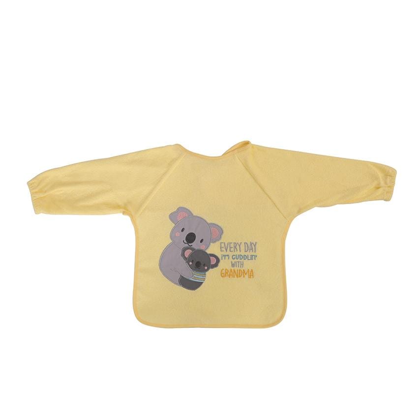 Baveta brodata cu maneci lungi, Lorelli, bumbac si peva, 30 x 34 cm, unisex