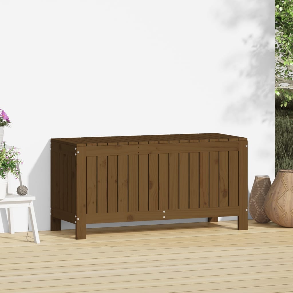 Lada depozitare gradina VIDAXL, lemn masiv, 108 x 42 x 54 cm, maro