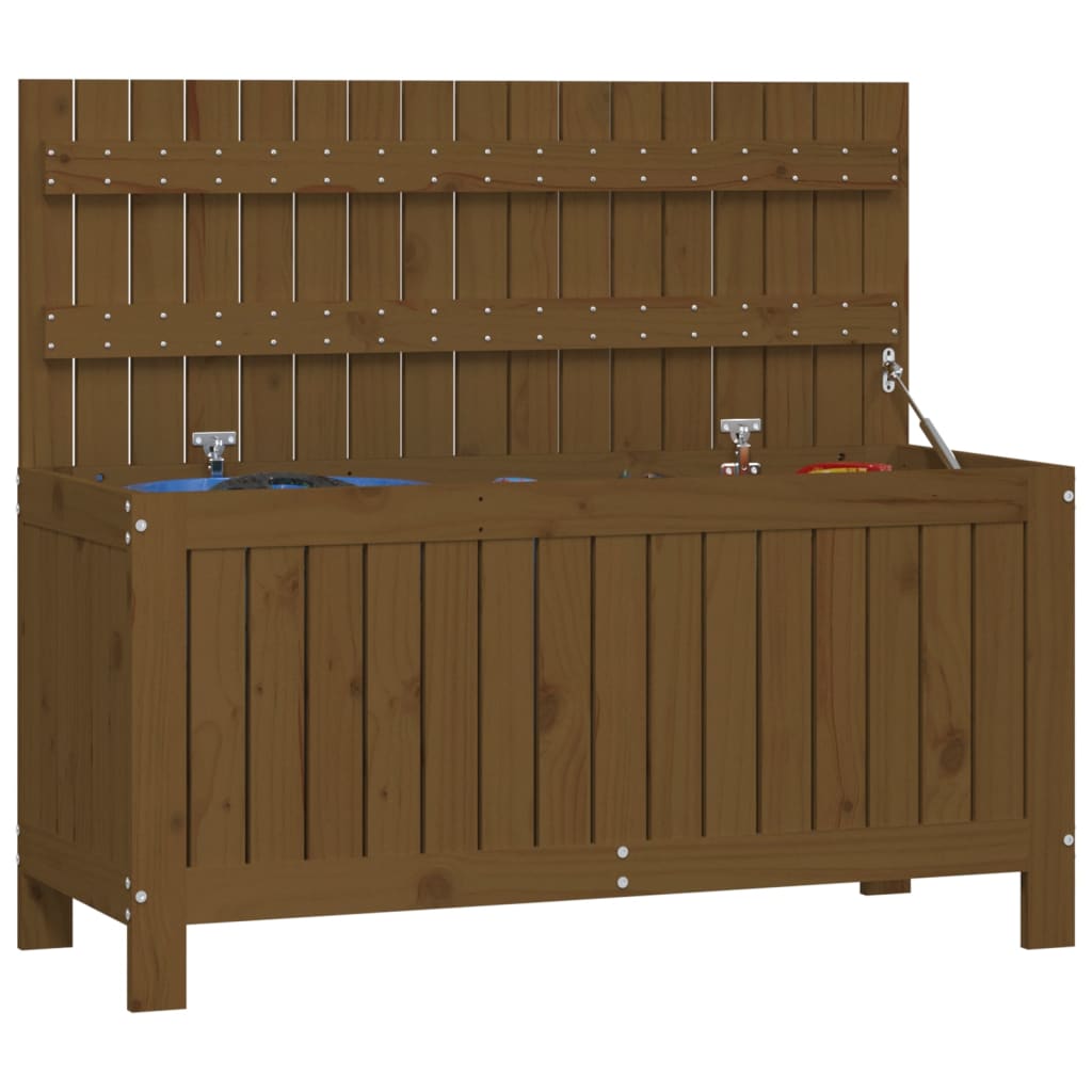 Lada depozitare gradina VIDAXL, lemn masiv, 108 x 42 x 54 cm, maro