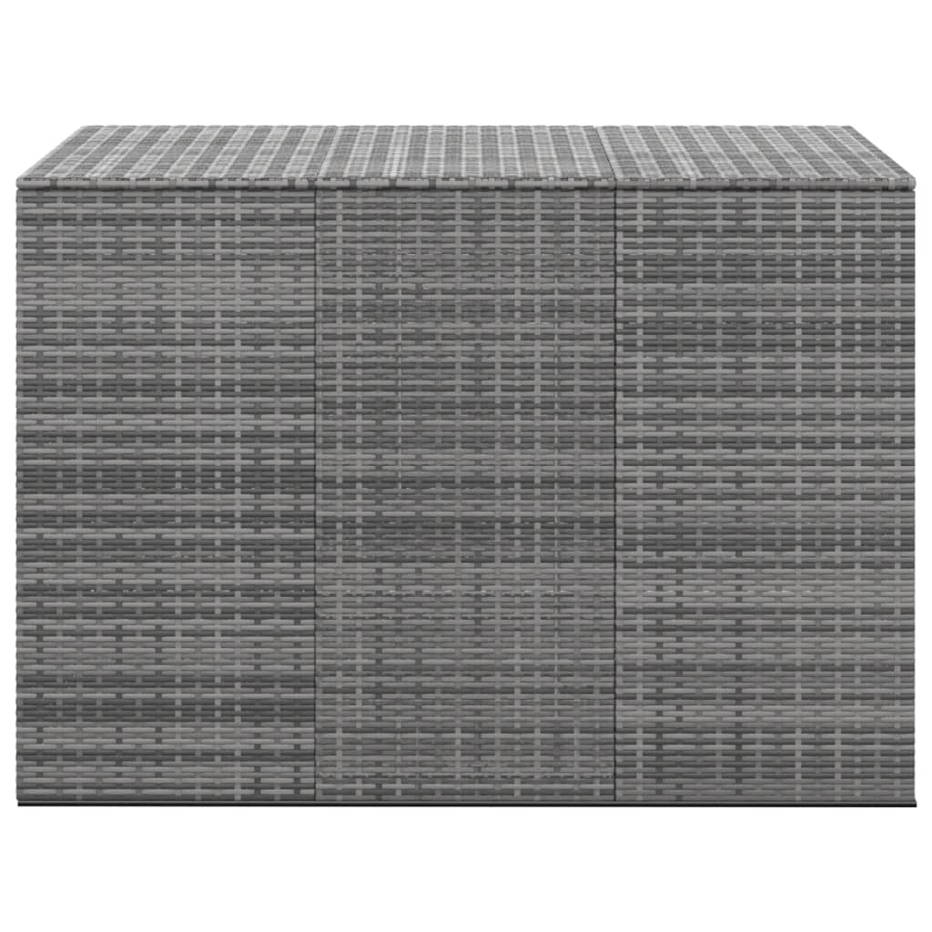 Lada depozitare gradina VIDAXL, PE ratan, 145 x 100 x 103 cm, gri