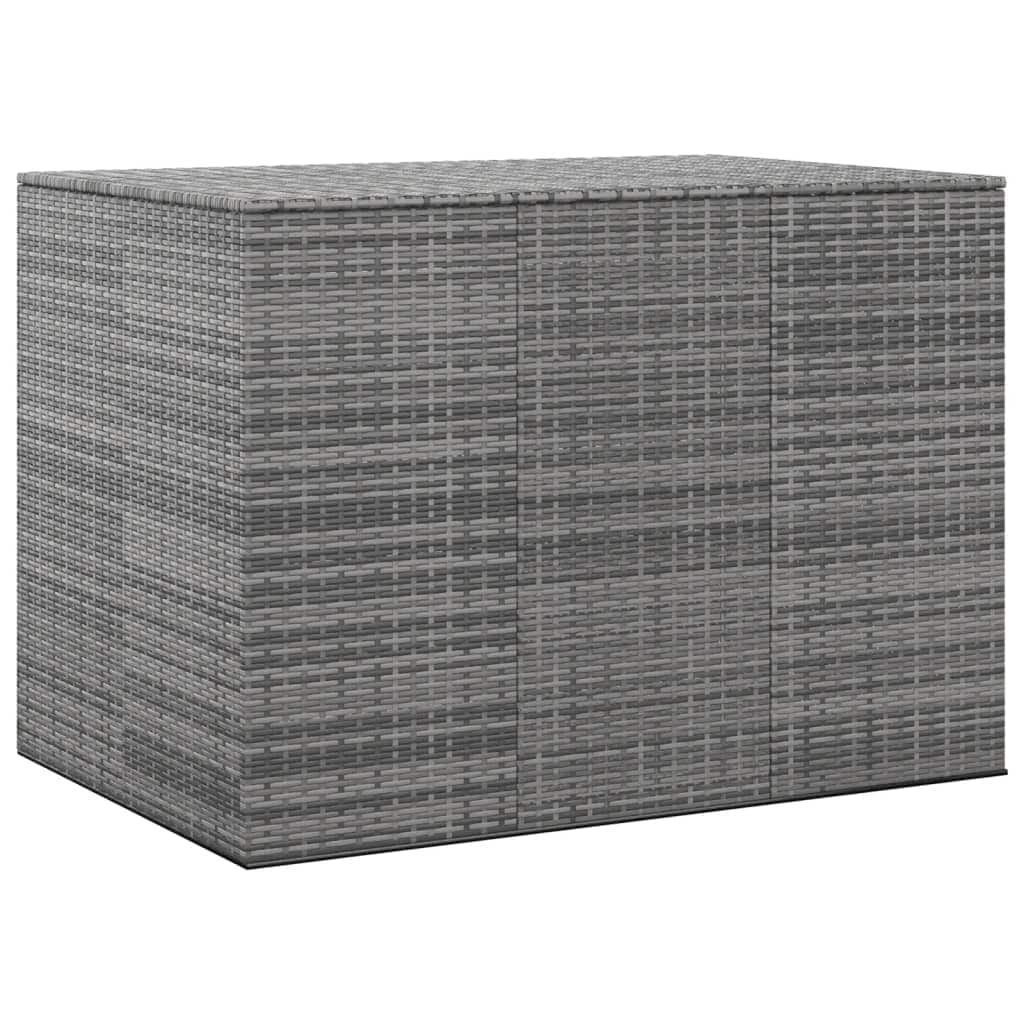 Lada depozitare gradina VIDAXL, PE ratan, 145 x 100 x 103 cm, gri