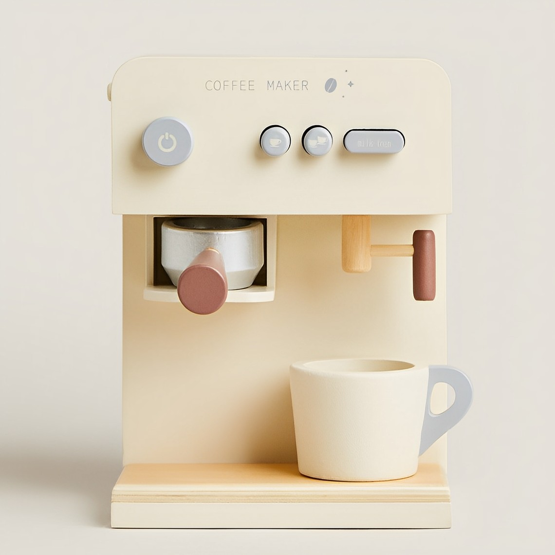 Aparat de Cafea pentru Copii din Lemn Deluxe Barista ideal STORE, Dimensiune 16 x 13 x 22, Include o ceasca de cafea, O piesa de mobilier perfecta in bucataria micului bucatar