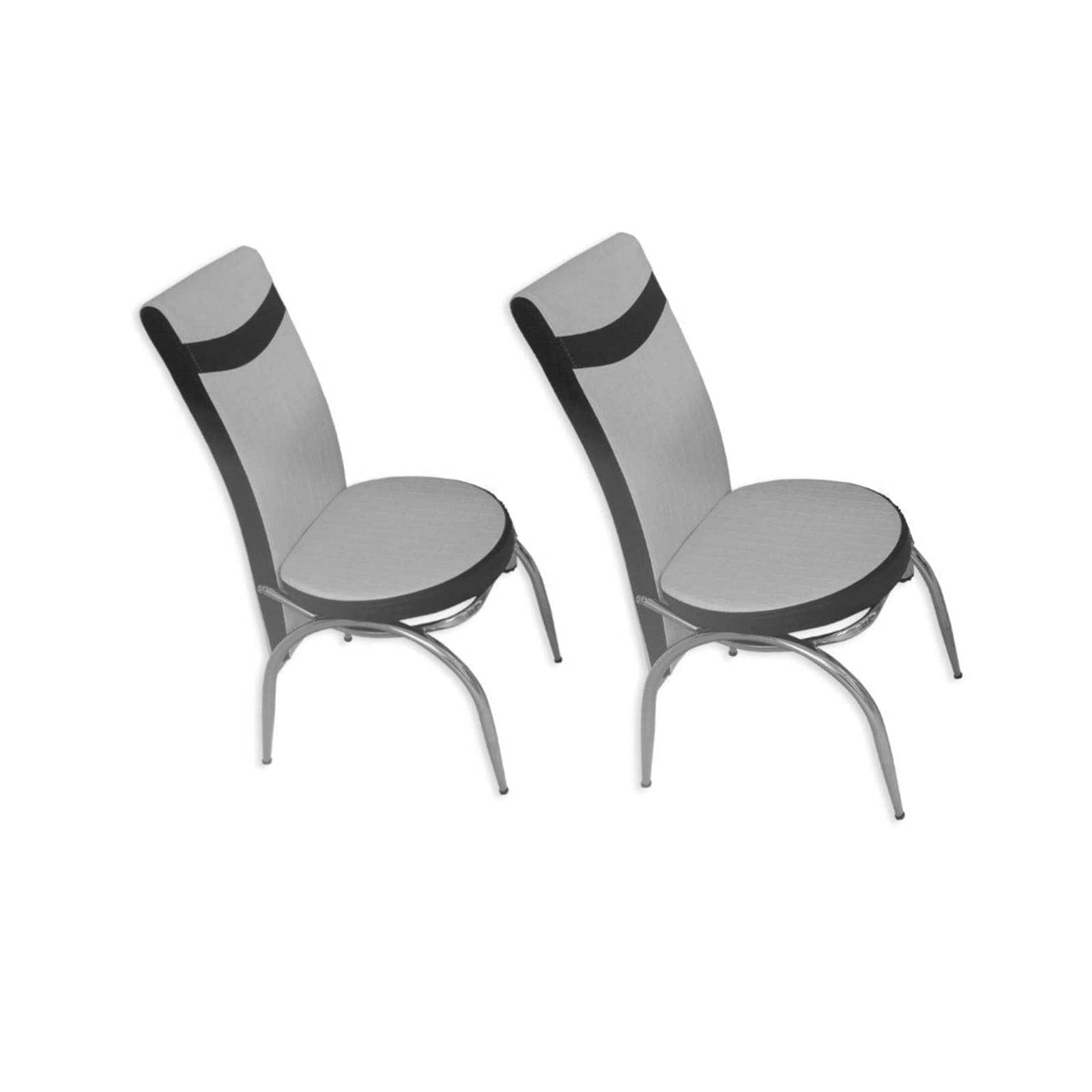 Set 2 Scaune dining Star, Alb Negru
