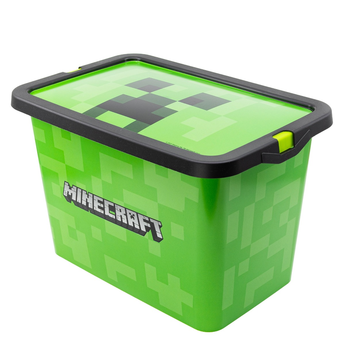 Cutie depozitare jucarii, Minecraft, 8.5x19.2x28.7 cm, 7 l, Verde