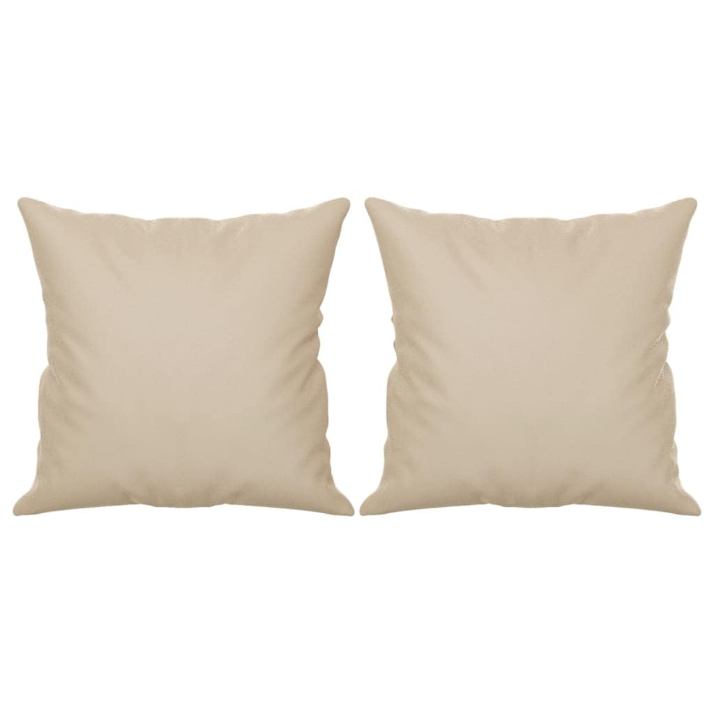 Canapea cu 2 locuri, cu perne vidaXL, 150 x 77 x 80, microfibra, Crem