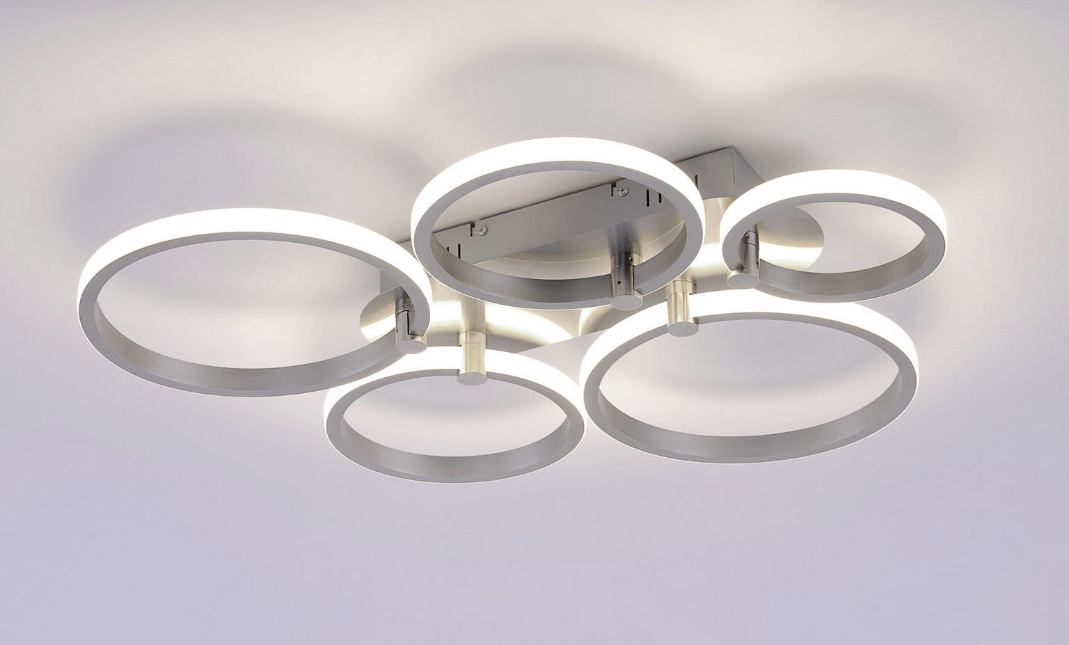 Plafoniera 53W, LED inclus, Argintiu