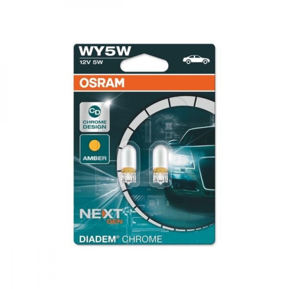Set 2 becuri auto Osram Premium WY5W 12V Galben (Chrome) Next Gen 2-buc Galben