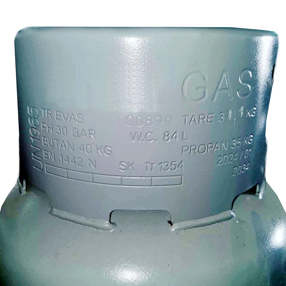 Butelie Mare Gaz GPL pentru Centrale Termice, Volum 84L, Guler Metal, Omologata ISCIR