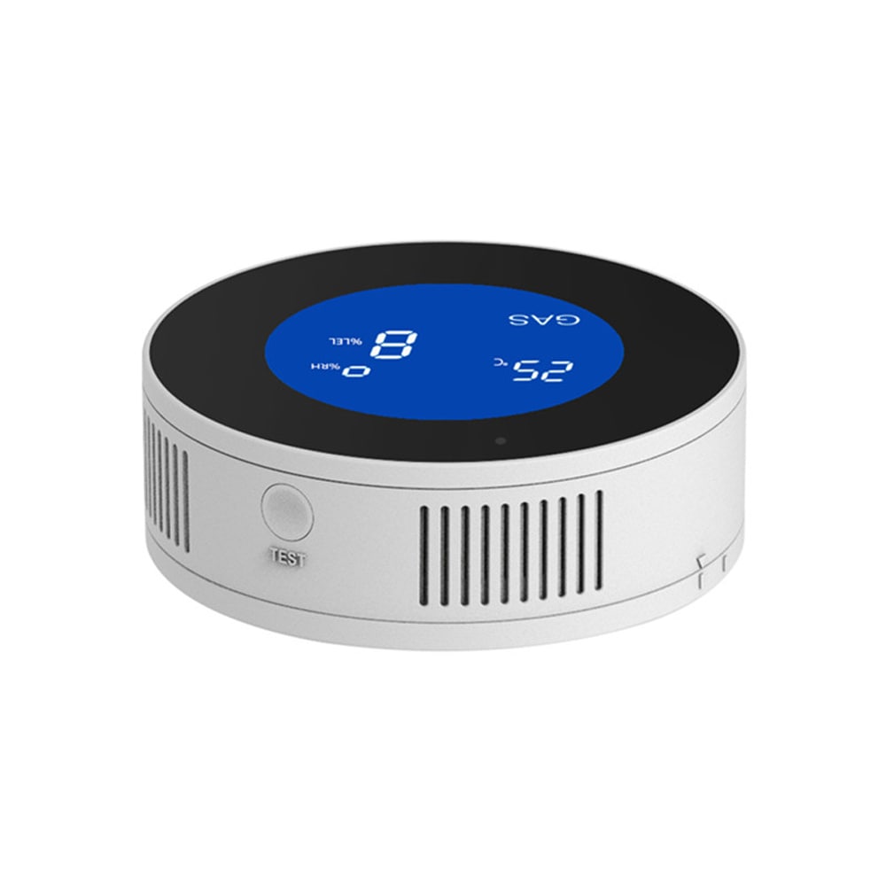 Detector scurgeri de gaz WiFi, compatibil Tuya si Smartlife, Alb