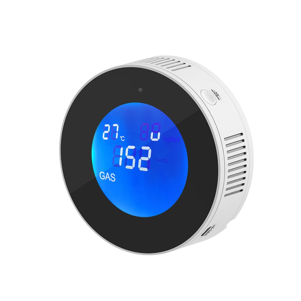 Detector scurgeri de gaz WiFi, compatibil Tuya si Smartlife, Alb