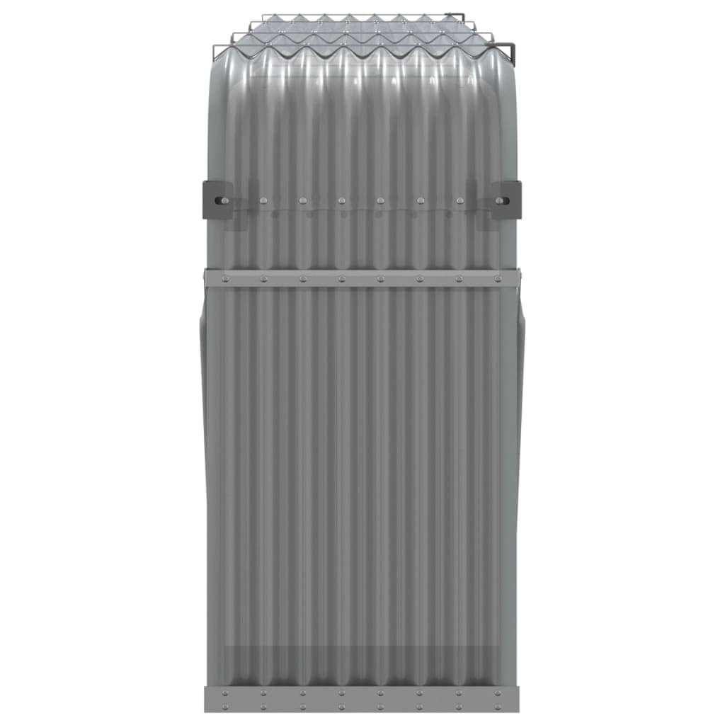 Suport de busteni vidaXL, gri deschis, 234x45x100 cm, otel galvanizat