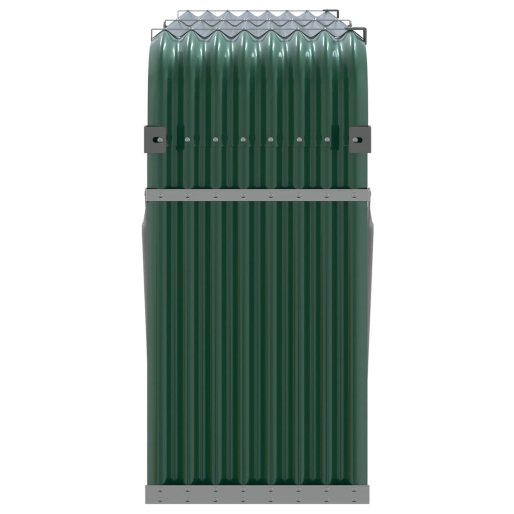 Suport pentru busteni vidaXL, verde, 180x45x100 cm, otel galvanizat