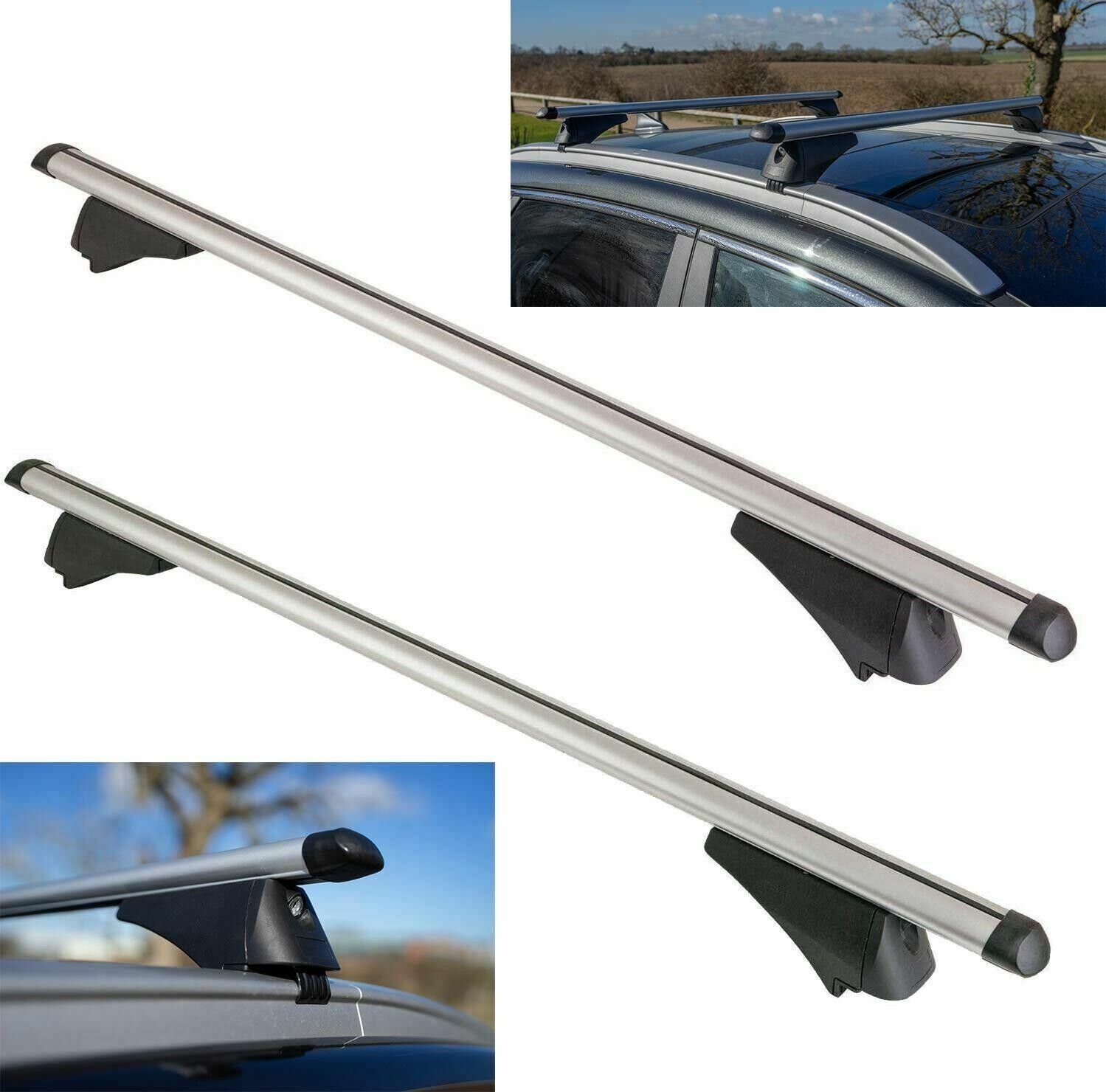 Set 2 bare portbagaj cu cheie SEAT Arona 2017-prezent - Aluminiiu - K30