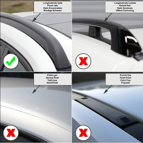 Set 2 bare portbagaj cu cheie HYUNDAI Tucson III 2015-prezent - Aluminiu - K30