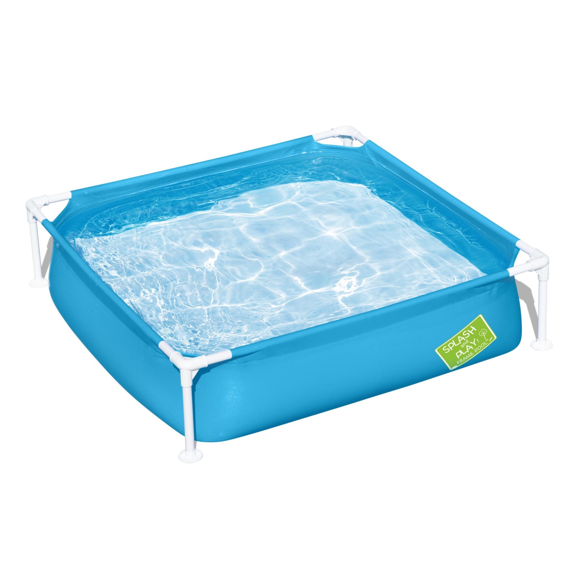 Piscina copii, cu cadru metalic, Bestway Splash and Play, patrata, 122 x 122 x 30.5 cm