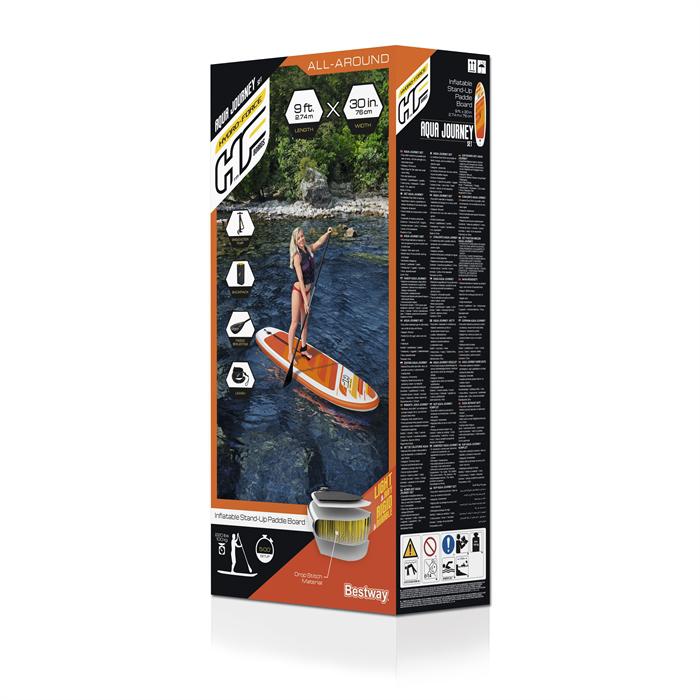 Set placa gonflabila, SUP Hydro Force Aqua Journey 274x76x12 cm, 65349