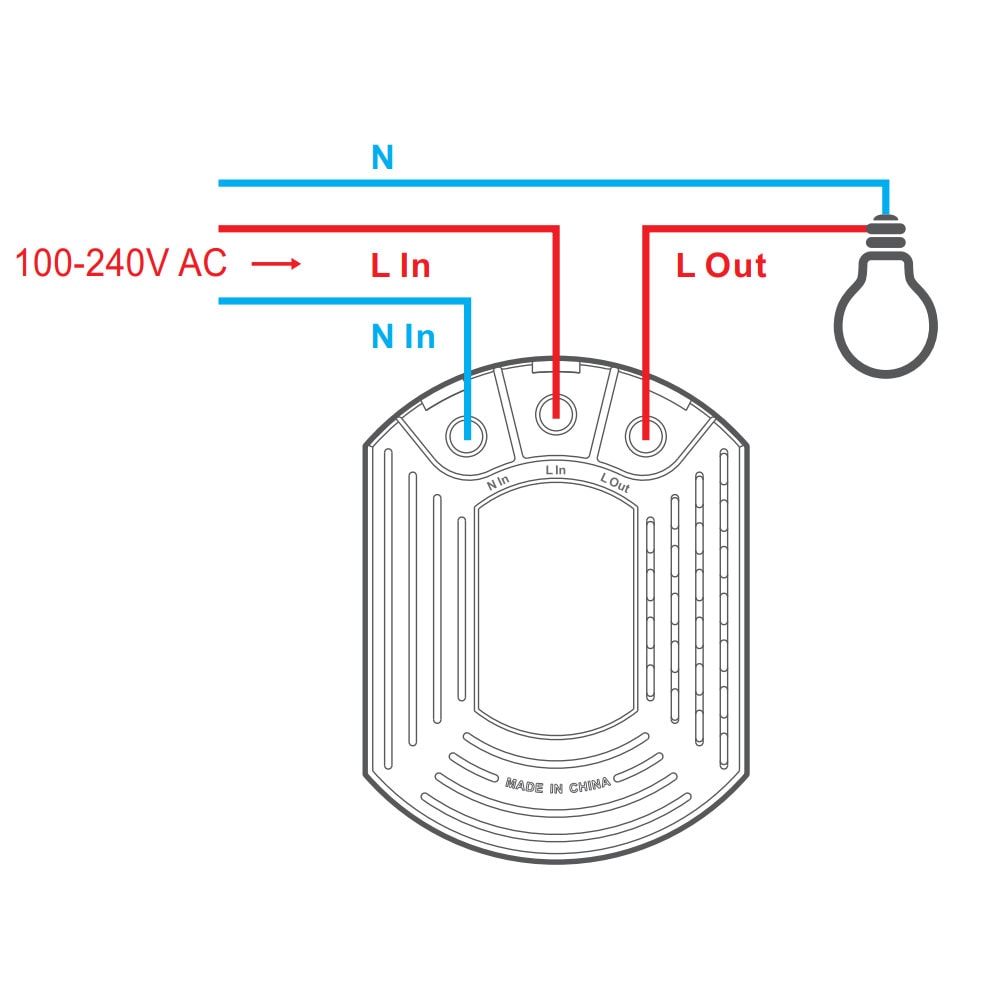Comutator dimabil inteligent WiFi Sonoff D1, 1 canal, 150W/200W, 2.4 GHz, 433 MHz