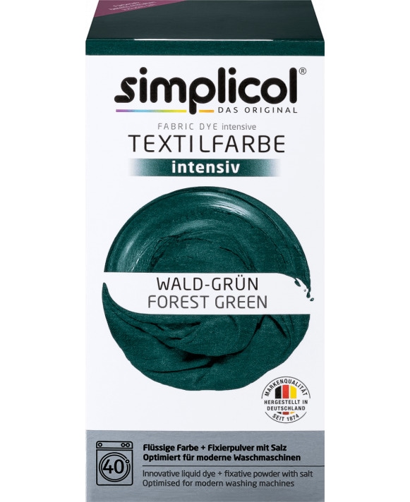 Vopsea textile SIMPLICOL, culoarea verde padure, 600g