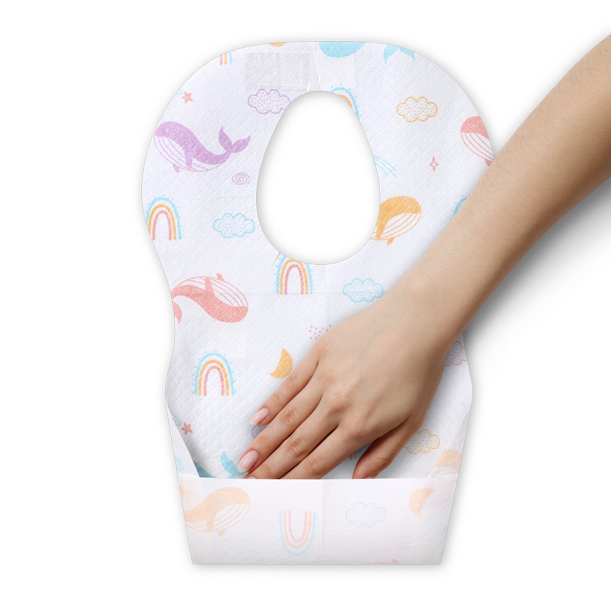 Set bavete de unica folosinta Baby Ono 878, 3 luni+, 10 bucati, multicolor