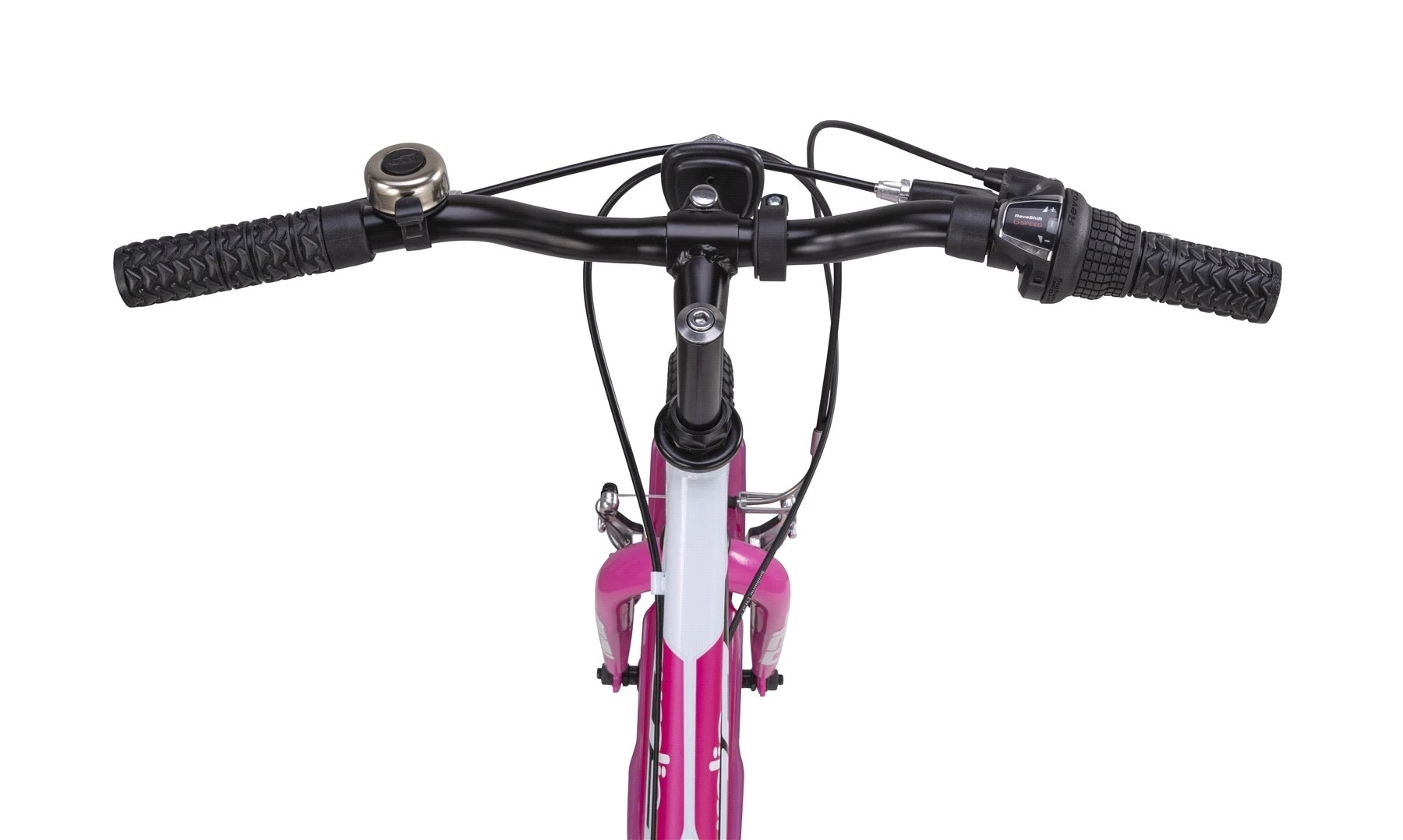 Bicicleta copii Dino Bikes Mountain Bike, 6 viteze, roata 20", pana la 145 cm, 7 ani+, alb/roz