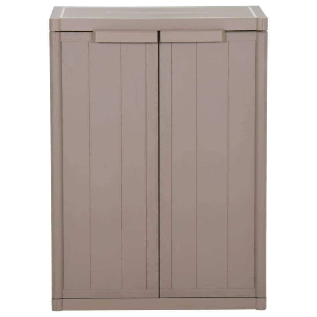 Dulap depozitare gradina vidaXL, maro, 65x45x88 cm, PP aspect lemn