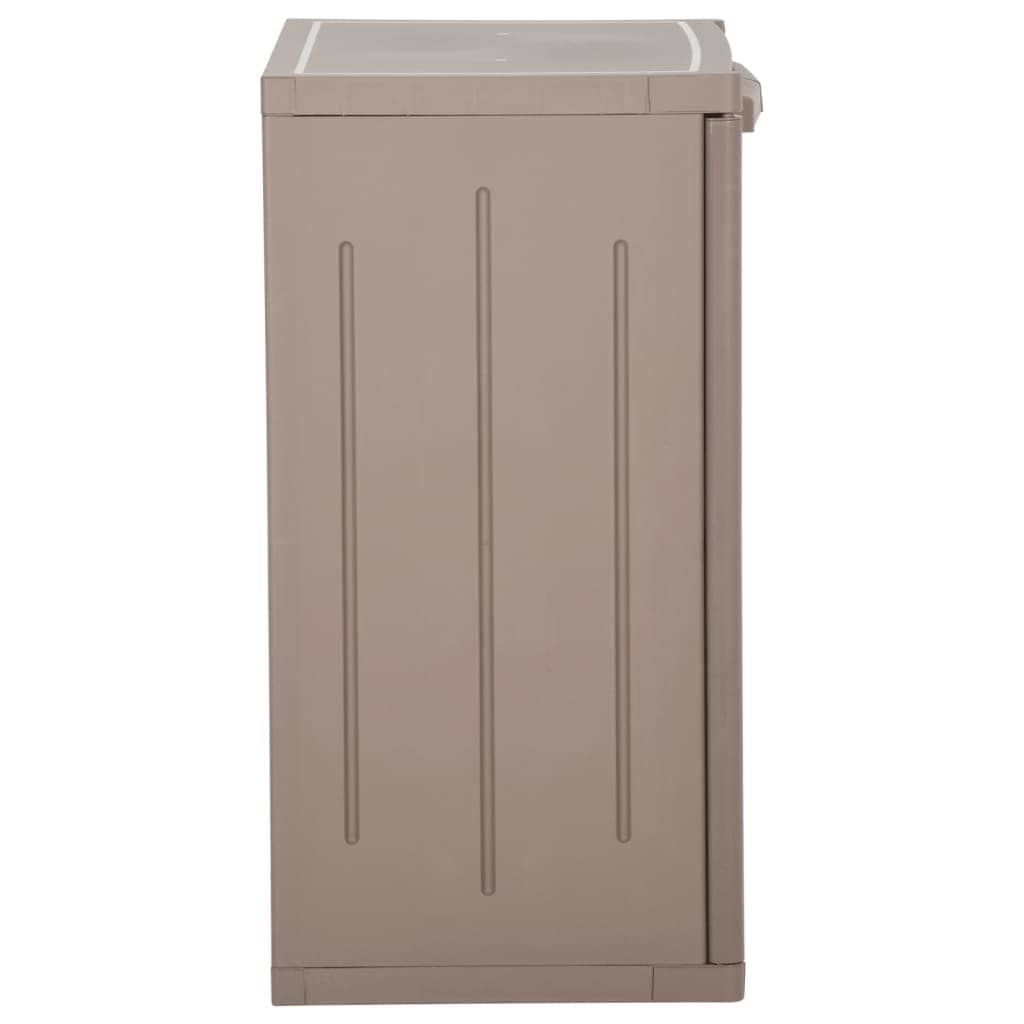 Dulap depozitare gradina vidaXL, maro, 65x45x88 cm, PP aspect lemn