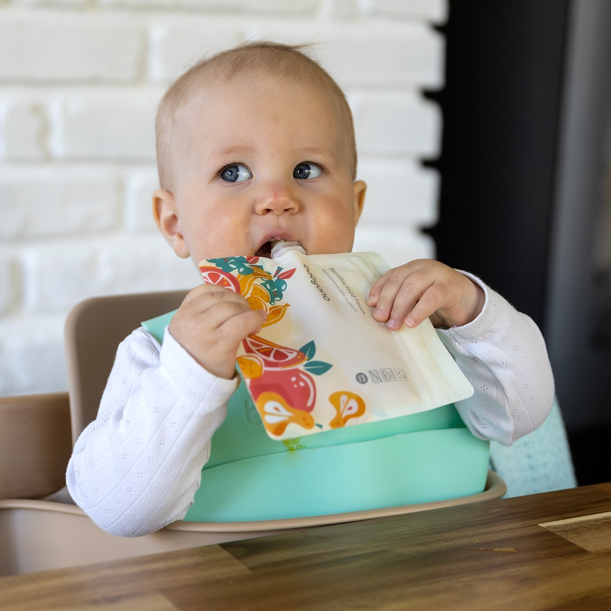 Set pungi alimentare reutilizabile Babyono 1467, 150ml, 5 bucati