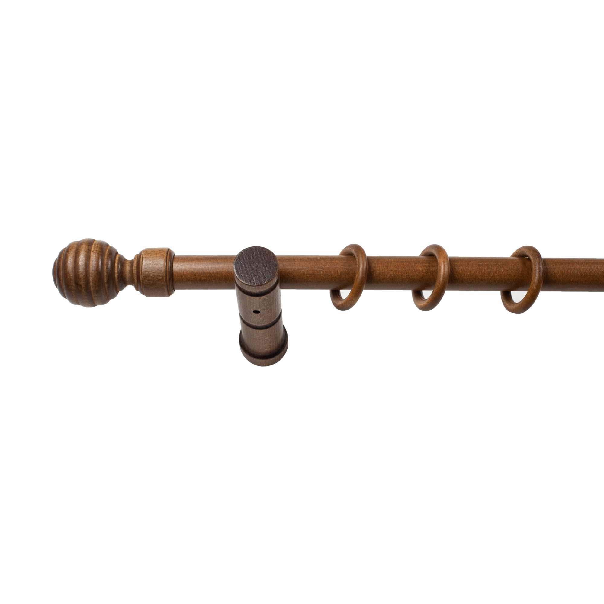 Galerie simpla lemn masiv Regal, consola moderna, nuanta nuc, 200 cm, kit complet