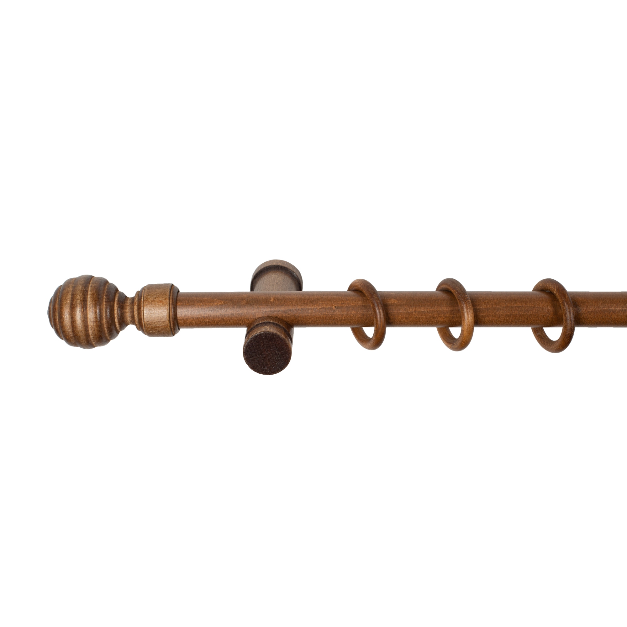 Galerie simpla lemn masiv Regal, consola moderna, nuanta nuc, 200 cm, kit complet