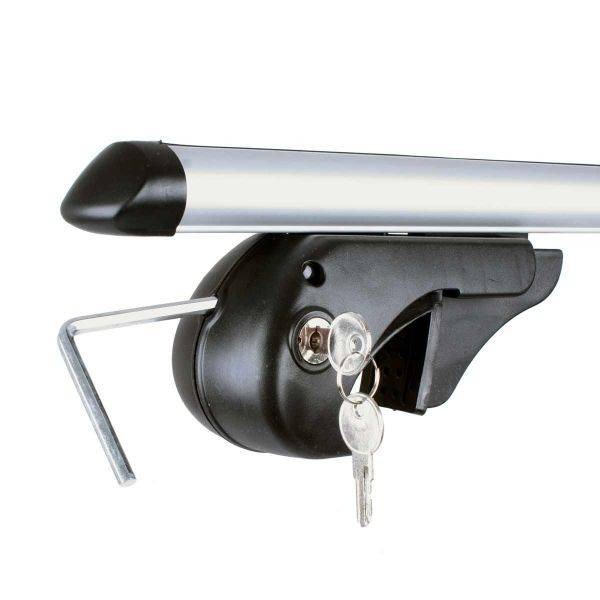 Set 2 bare portbagaj cu cheie, compatibil cu VW T-Cross 2018-Prezent, aluminiu
