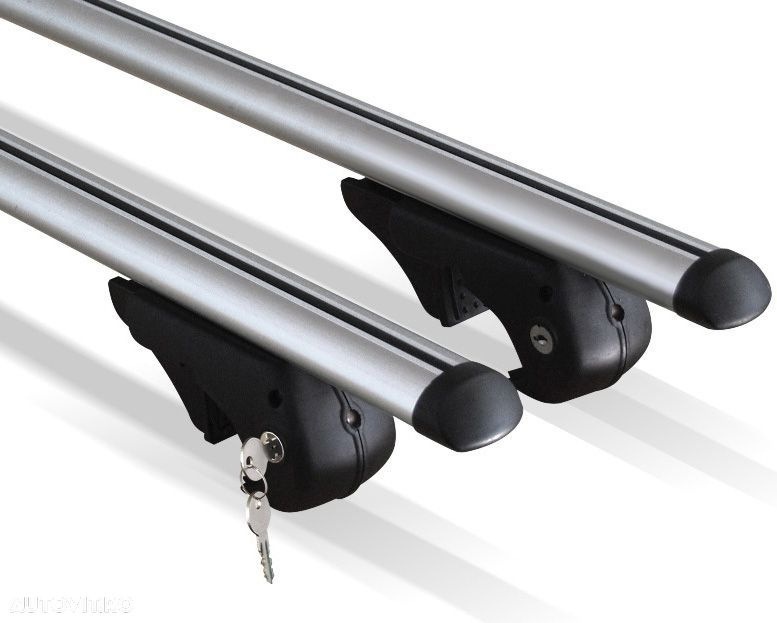Set 2 bare portbagaj cu cheie, compatibil cu VW T-Cross 2018-Prezent, aluminiu