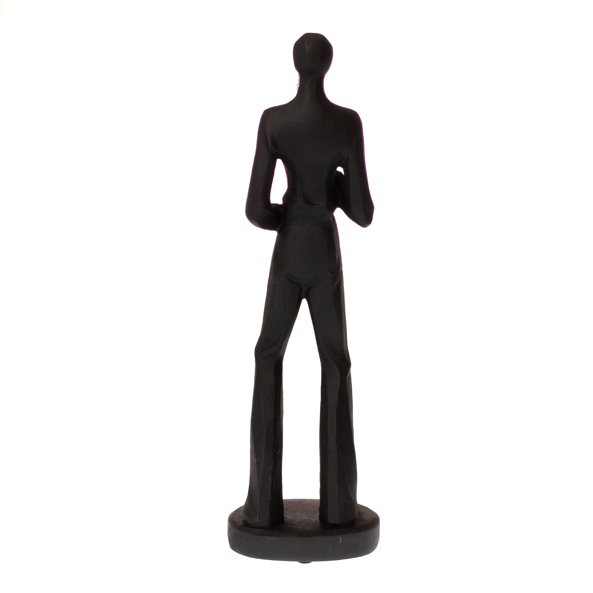 Statueta Ella Home Men with Saxofone, Rasina, 32 cm, negru