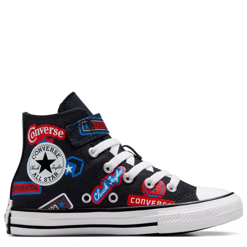 Incaltaminte de timp liber pentru copii Converse Chuck Taylor All Star 1V, Negru/Rosu, 30
