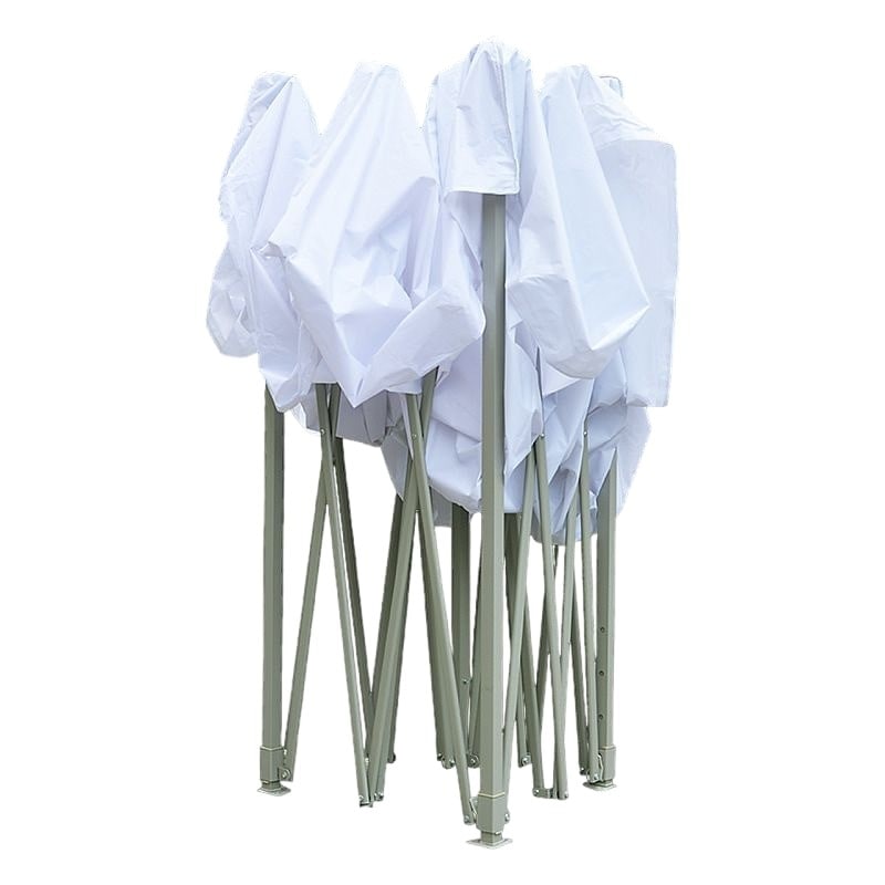 Cort de gradina quick tent PROCART, 3 pereti laterali, 3x3x3 m, inaltime reglabila, montare usoara, cadru otel, alb