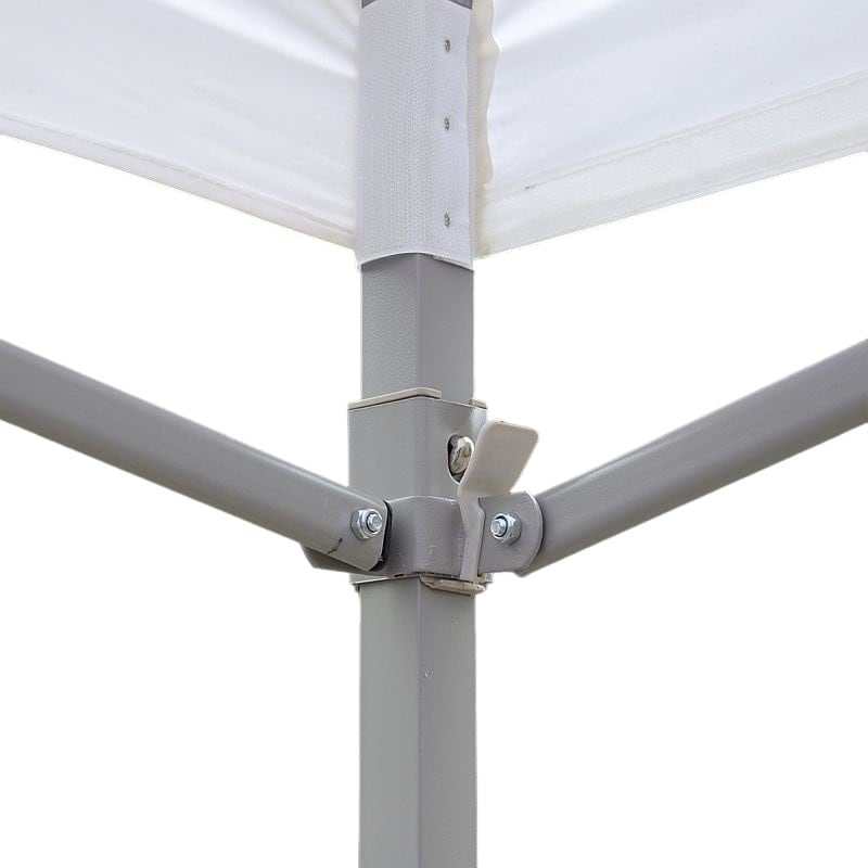 Cort de gradina quick tent PROCART, 3 pereti laterali, 3x3x3 m, inaltime reglabila, montare usoara, cadru otel, alb