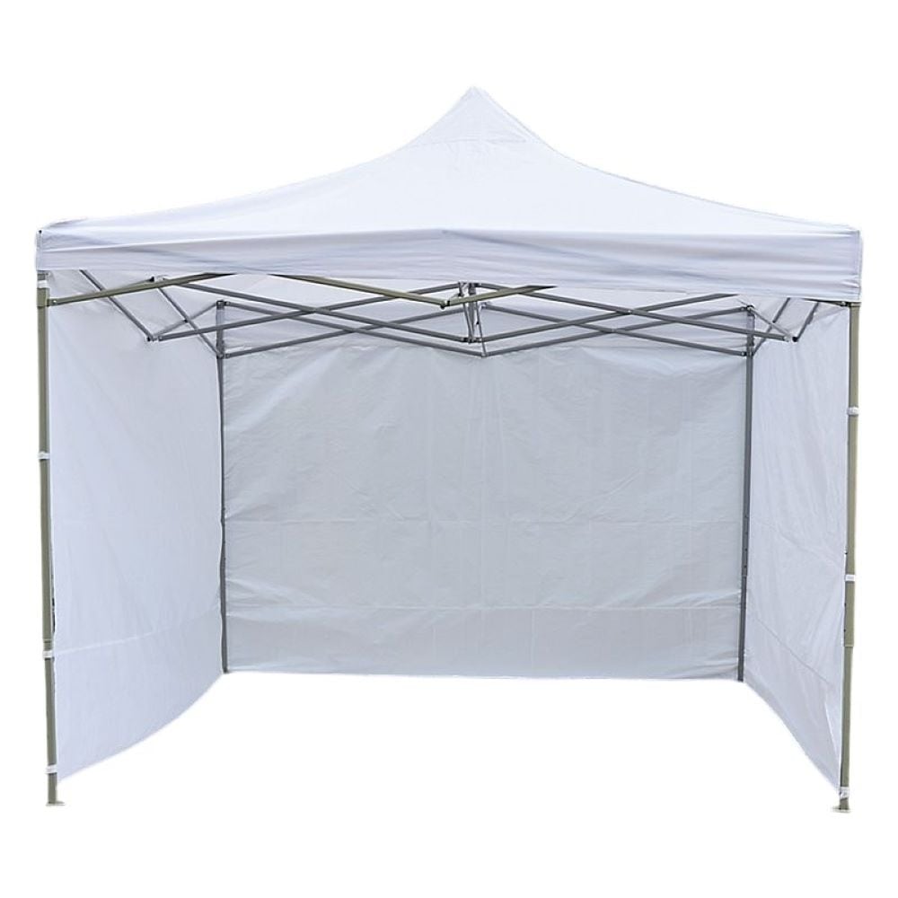 Cort de gradina quick tent PROCART, 3 pereti laterali, 3x3x3 m, inaltime reglabila, montare usoara, cadru otel, alb