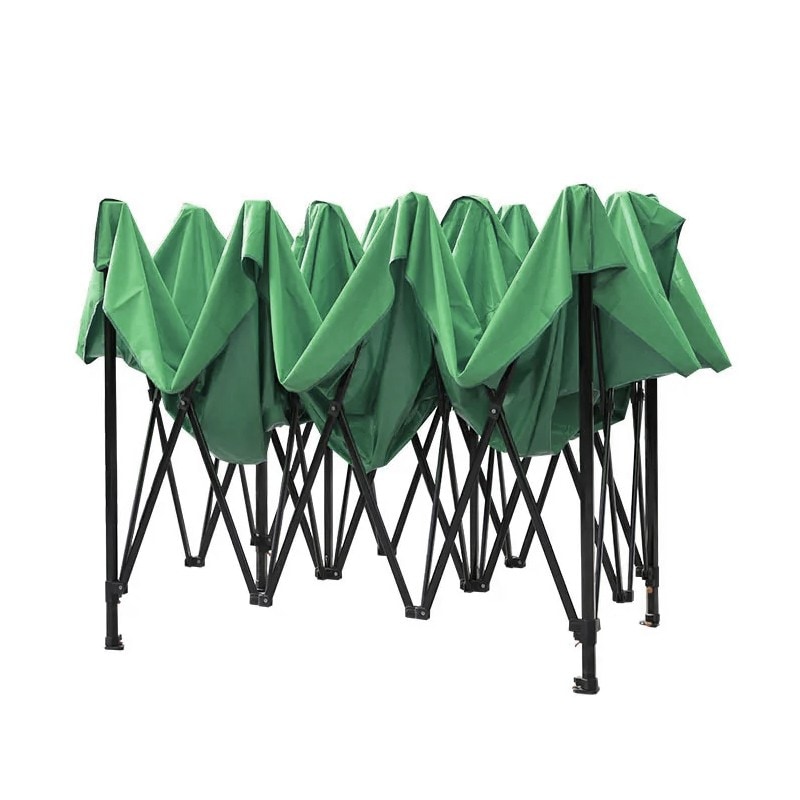 Cort gradina quick tent PROCART, 3x3x3 m, 3 pereti laterali, structura metalica, impermeabil, verde