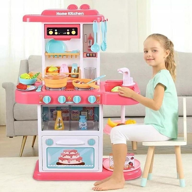 Bucatarie multifunctionala pentru copii PROCART, efecte sonore gatit, lumini, apa chiuveta, 72x51.5x23.5 cm