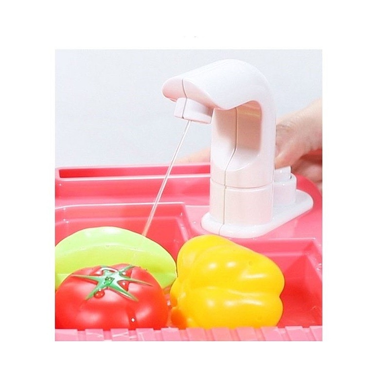 Bucatarie multifunctionala pentru copii PROCART, efecte sonore gatit, lumini, apa chiuveta, 72x51.5x23.5 cm