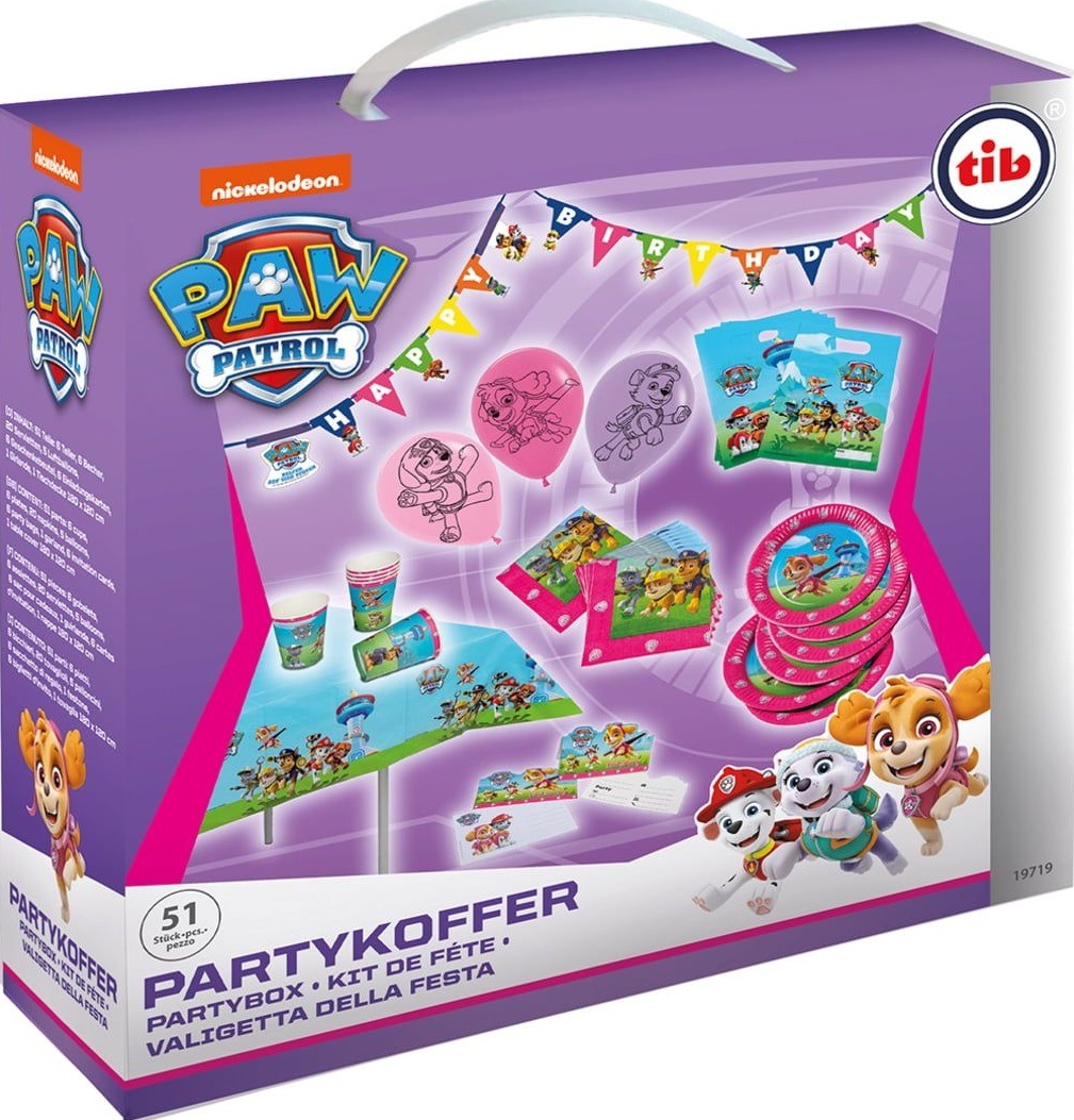 Set petrecere pentru fetite 51 piese, multicolor, Paw Patrol